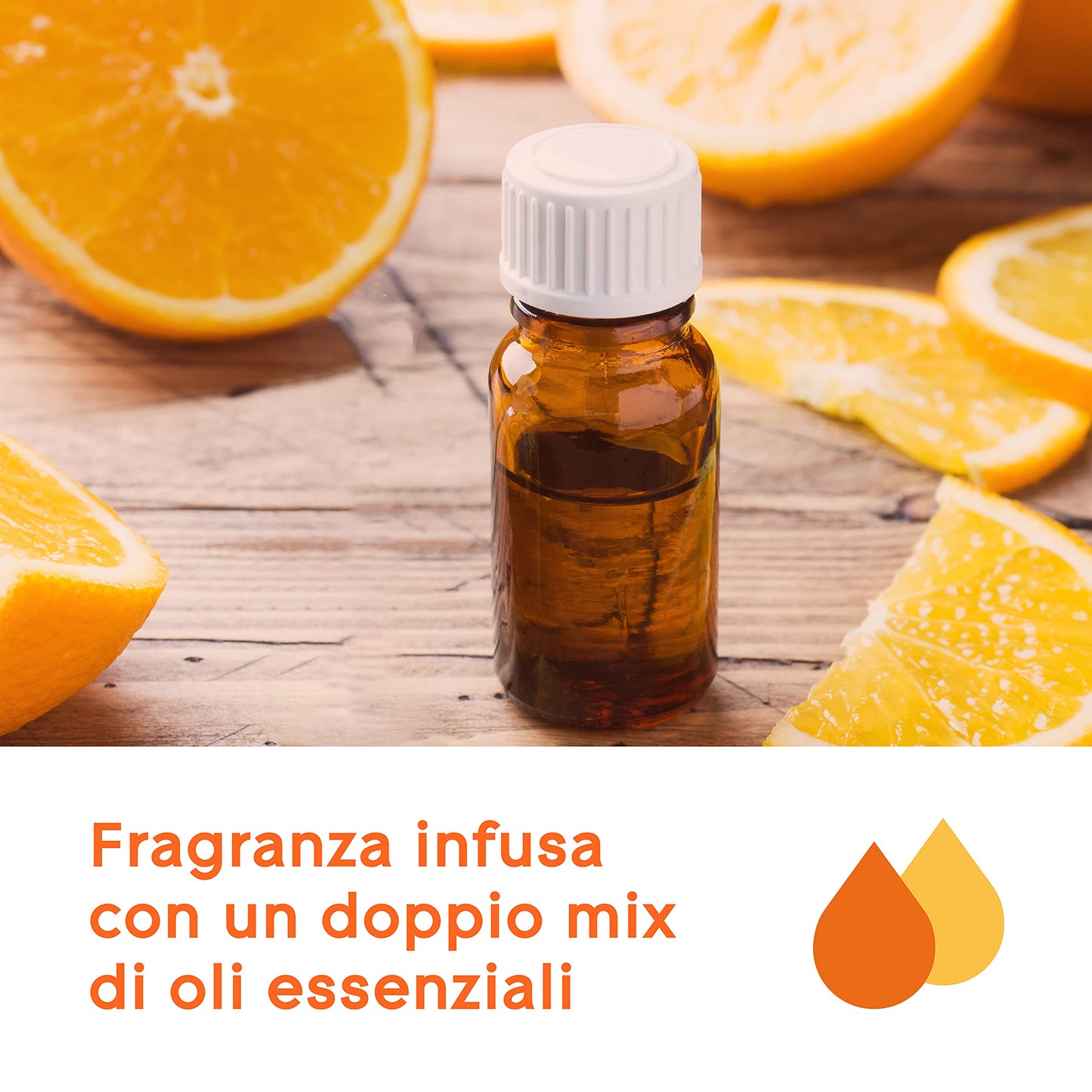 Glade Aromatherapy Diffusore di Oli Essenziali, Fragranza Pure Happiness Arancia e Neroli, 1 Confezione da 1 Base e 1 Ricarica