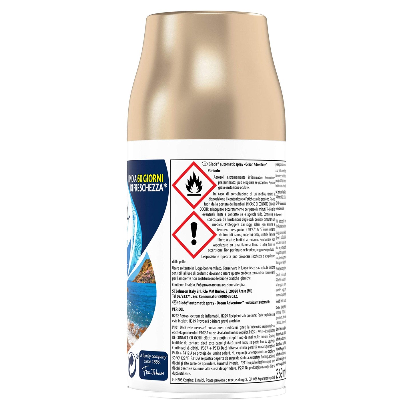 Glade Automatic Spray Ricarica, Fragranza Ocean Adventure, Confezione da 1 x 269 ml