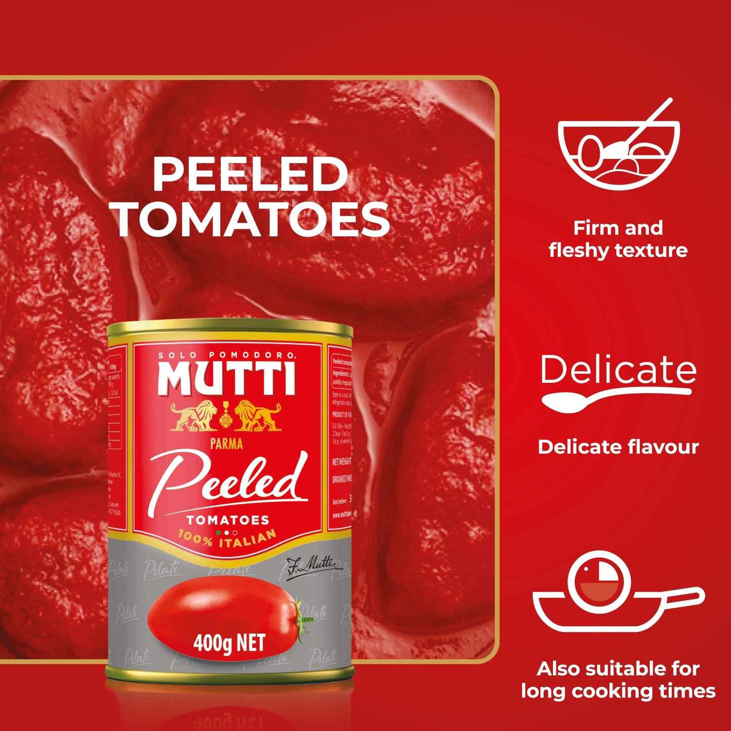 Mutti Peeled Tomatoes, 1 Pound (Pack of 12)