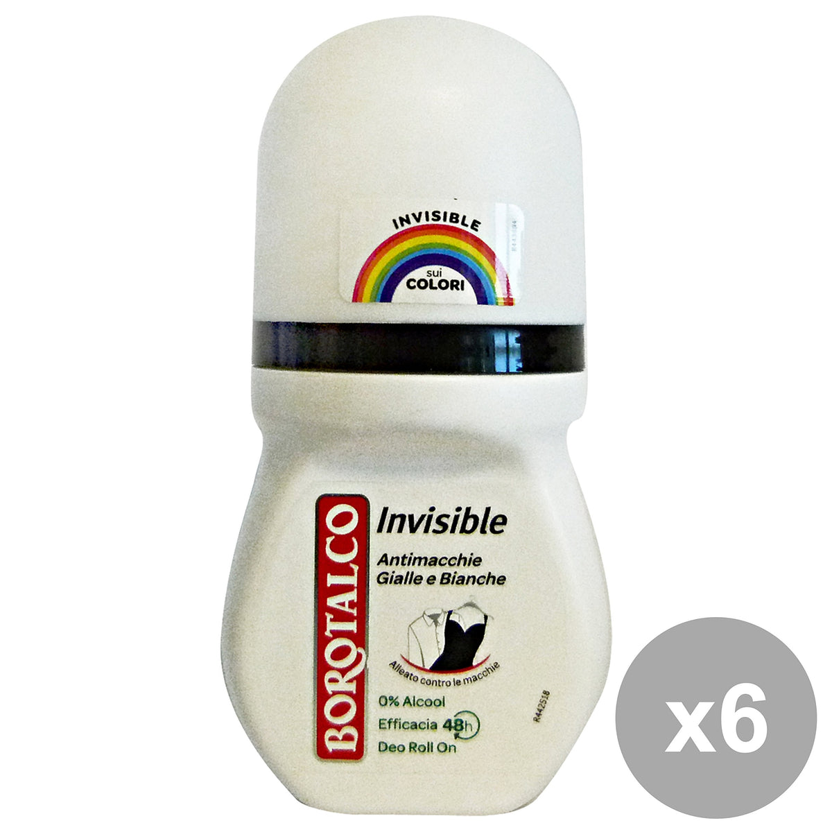 BOROTALCO Set 6 Deodorante Roll-On Invisible Cura Del Corpo