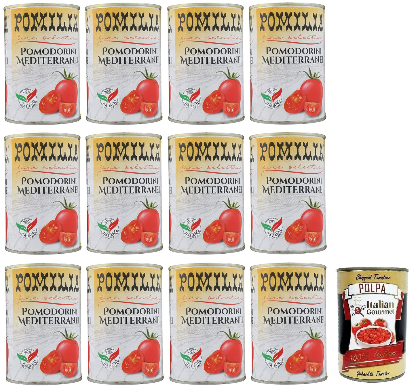 Pomilia Pomodorini - 12 pezzi da 400 g [4800 g]