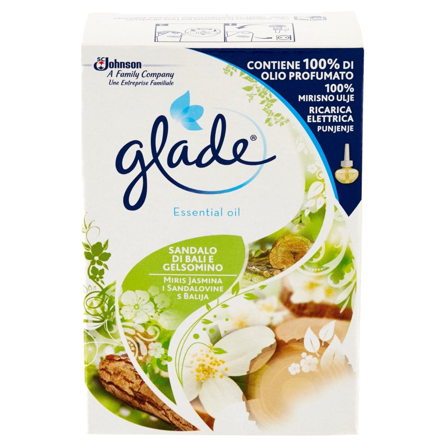 Glade - Deodorante per l'ambiente, Ricarica Elettrica, Sandalo-Lavanda-Relaxing - ML20, flagranze assortite
