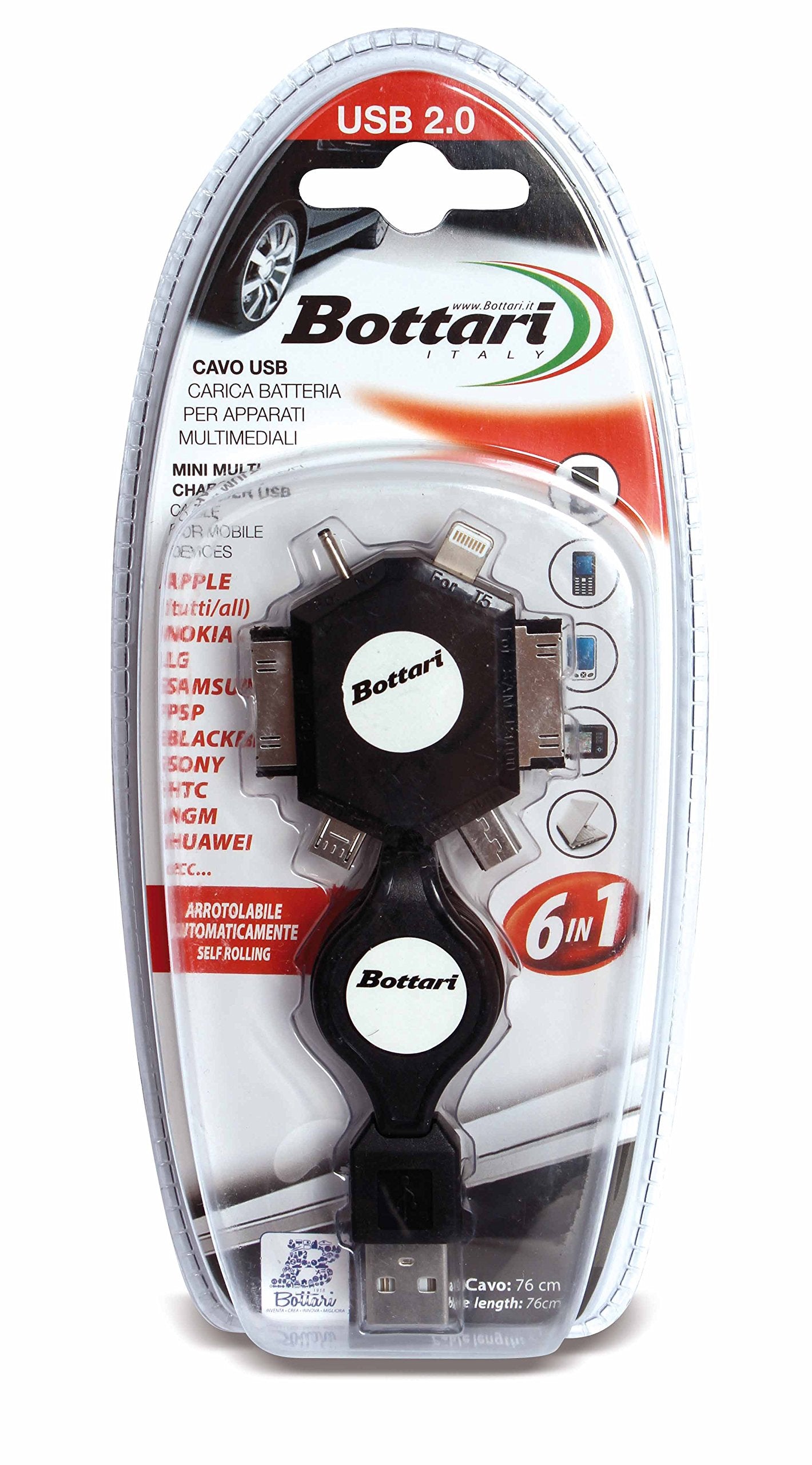 Bottari 30242 Carica Batteria, per Tutti i Telefoni