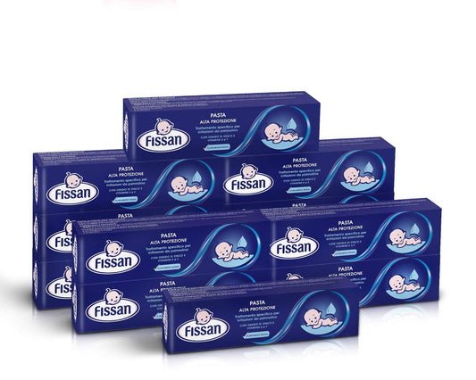 FISSAN Baby Pasta Alta Protezione, Confezione Risparmio, 12 Paste