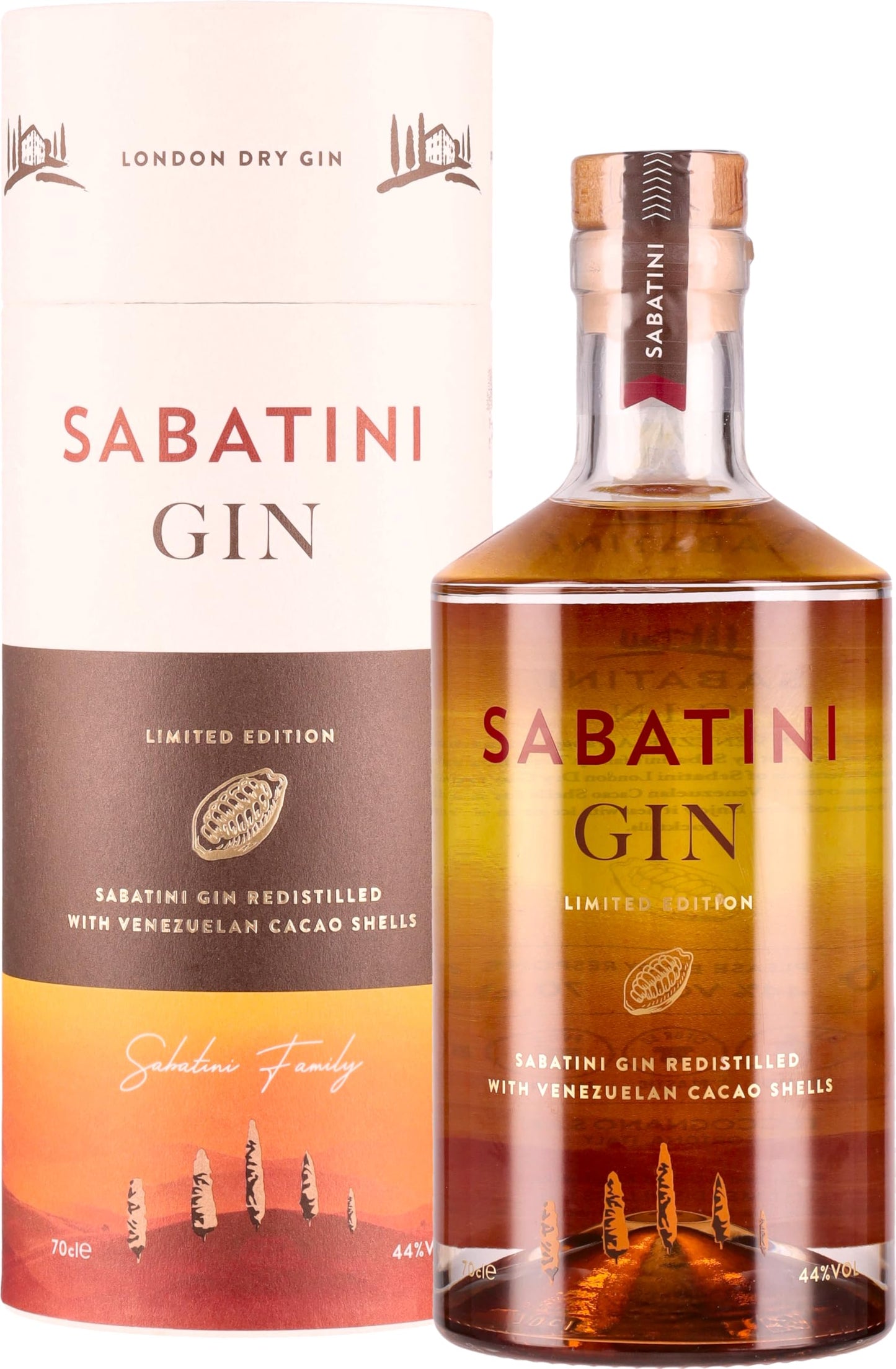 Sabatini Gin, London Dry Gin, 700ml, Ideale per Gin Tonic Premium, Note Fresche, Citriche e Floreali, con Finocchio Selvatico, Lavanda, Foglie di Olivo, Gin Artigianale Toscano, Idea Regalo, 41.3% Vol
