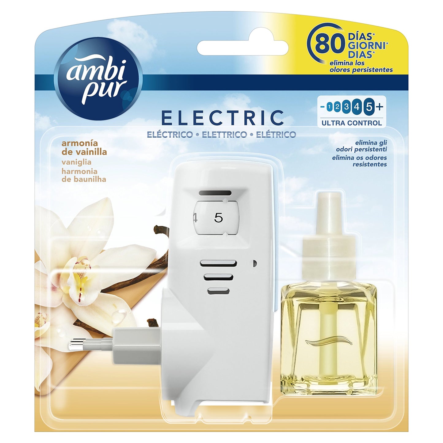 Ambipur Deodorante per Ambienti con Diffusore Elettrico Vaniglia, 21.5 ml