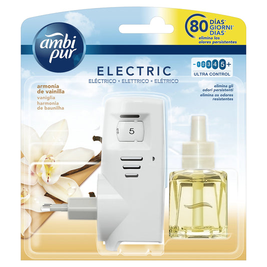 Ambipur Deodorante per Ambienti con Diffusore Elettrico Vaniglia, 21.5 ml