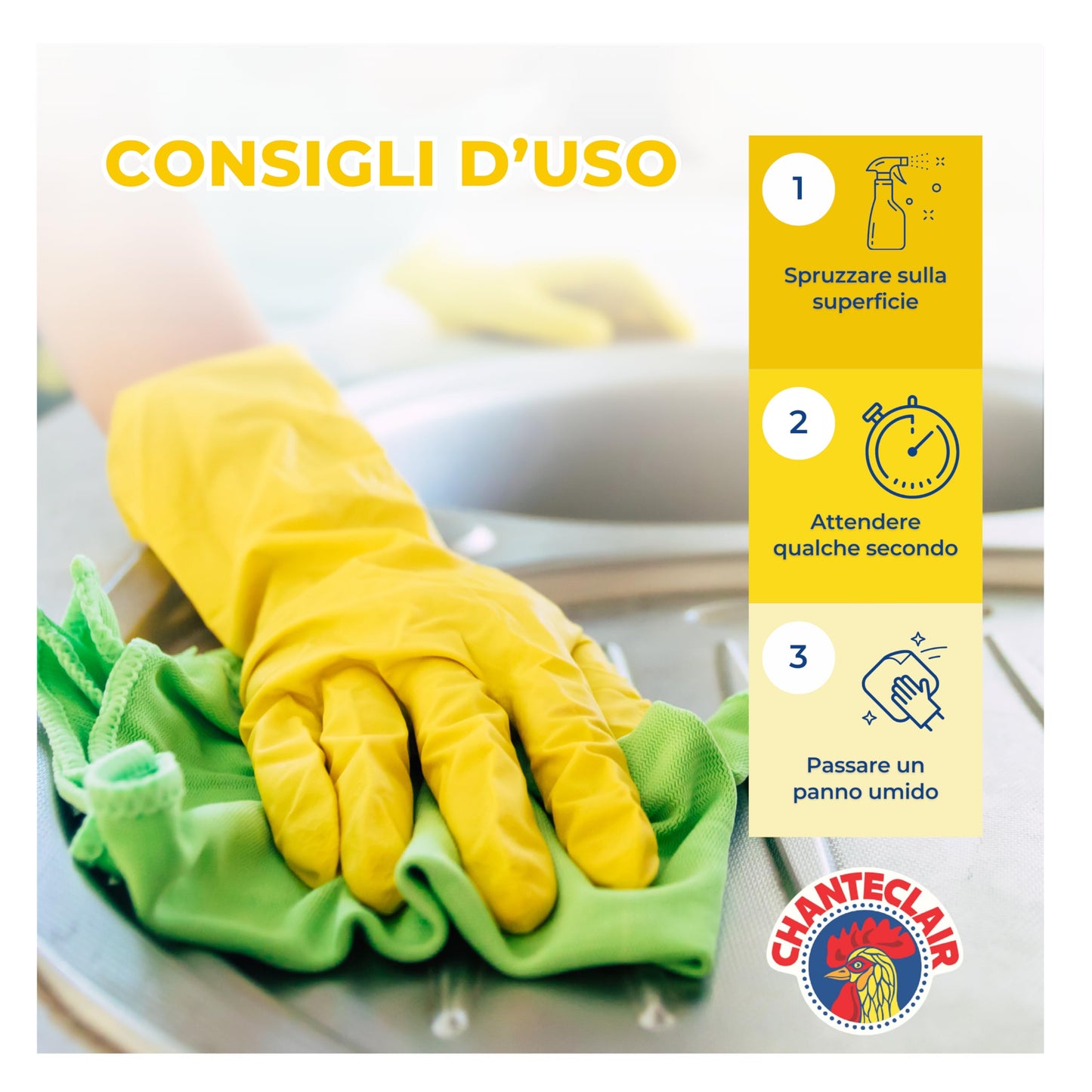 Chanteclair - Sgrassatore Universale Spray, Superpotente, Profumo di Limone, Formula Originale - 12 Flaconi da 750 ml