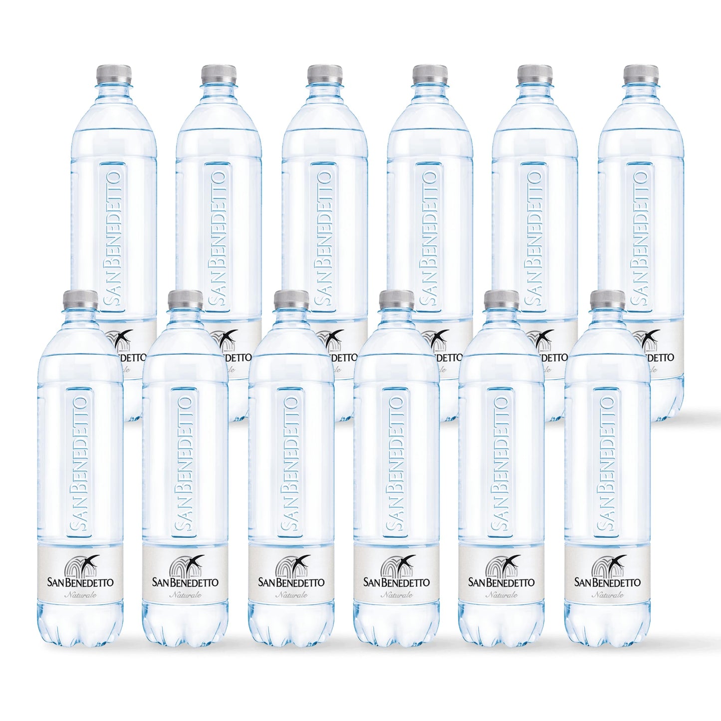 Acqua San Benedetto Tower Naturale 1l | Acqua Minerale Naturale Tower Icon Fonte Benedicta | Confezione da 12 Bottiglie di PET da 1000ml