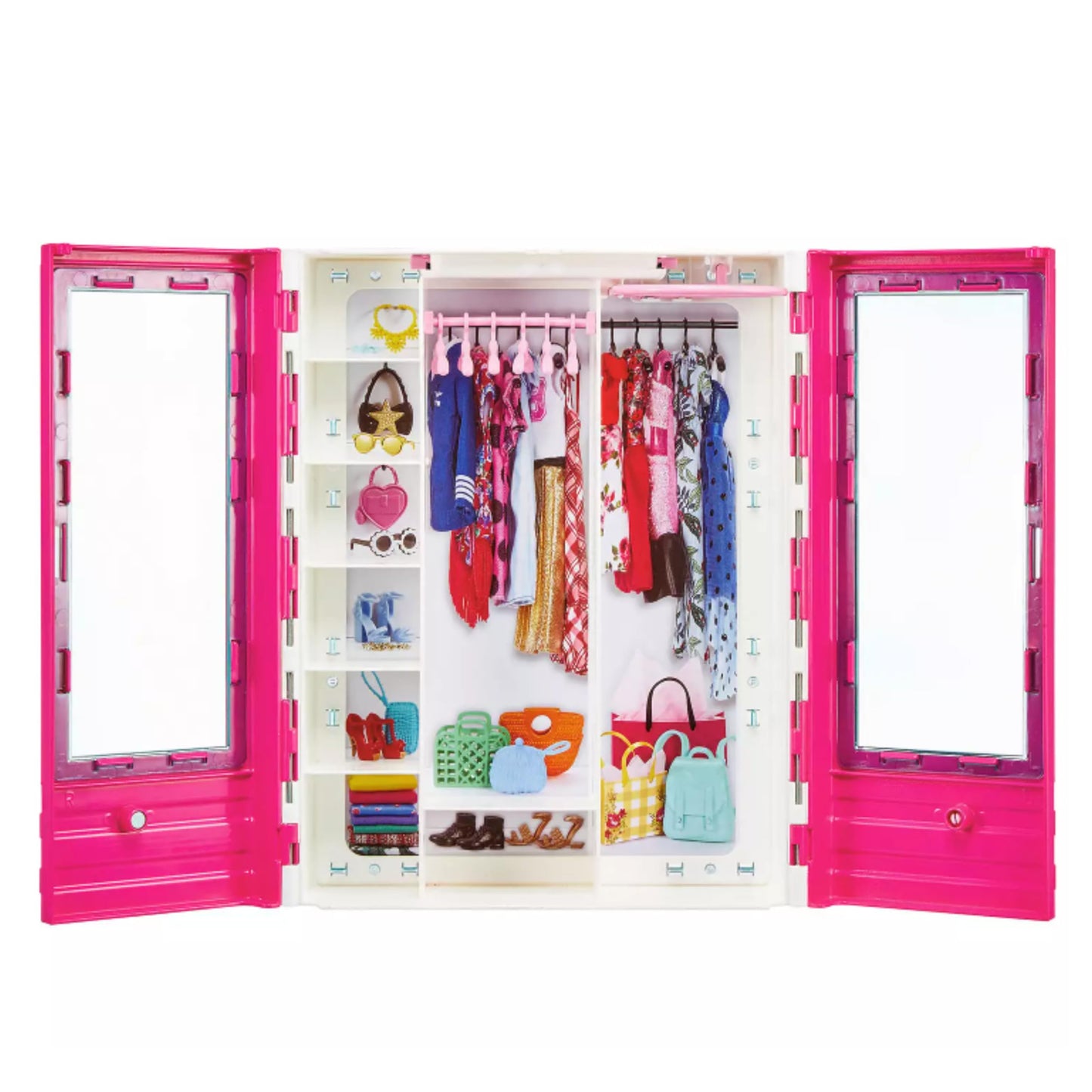 Mattel - Set Barbie + Ken + Auto Cabrio + Armadio (Accessori Non Inclusi)