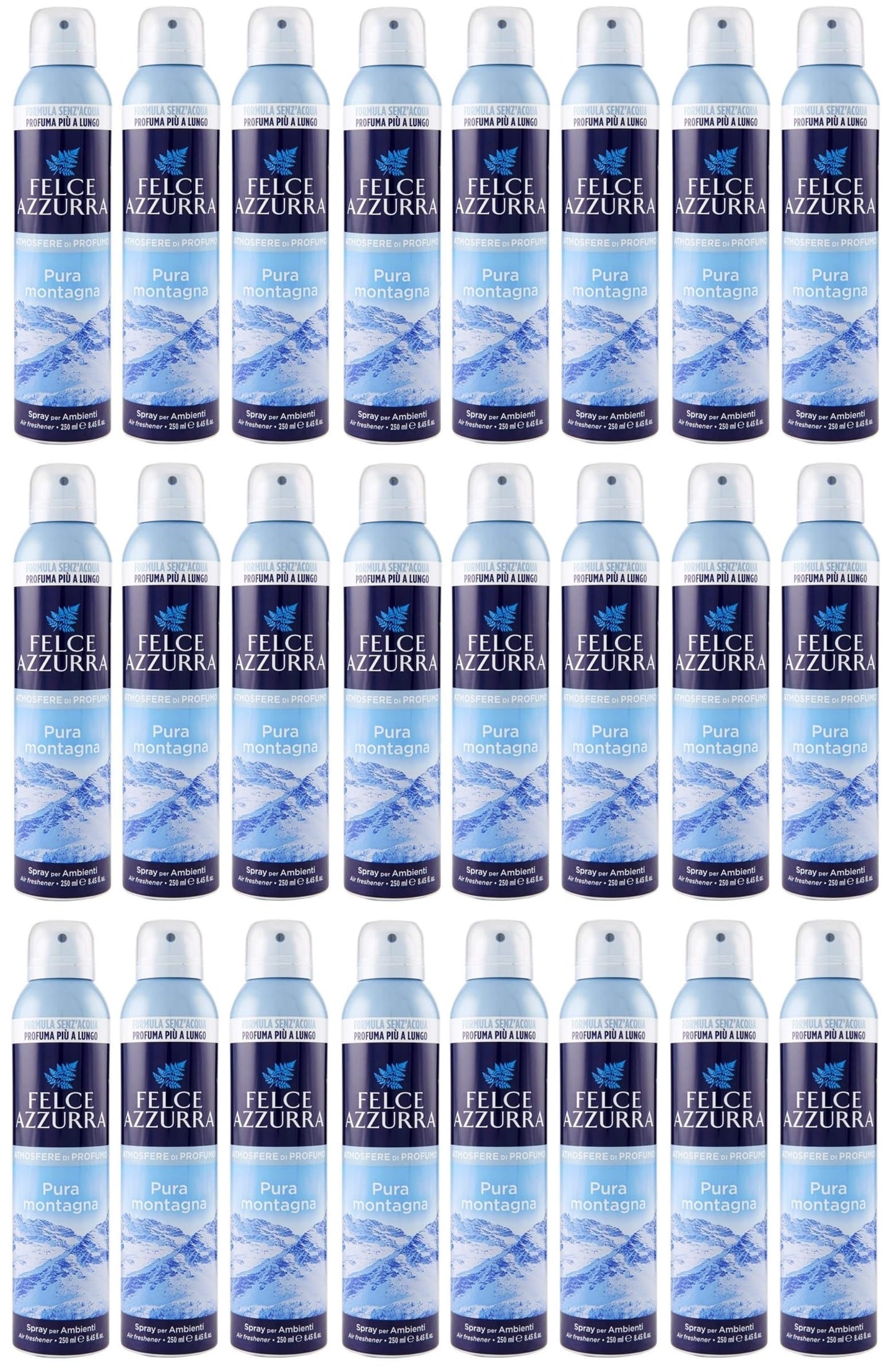 Felce Azzurra Pura Montagna - Deodorante Ambienti, 24 confezioni da 250 ml