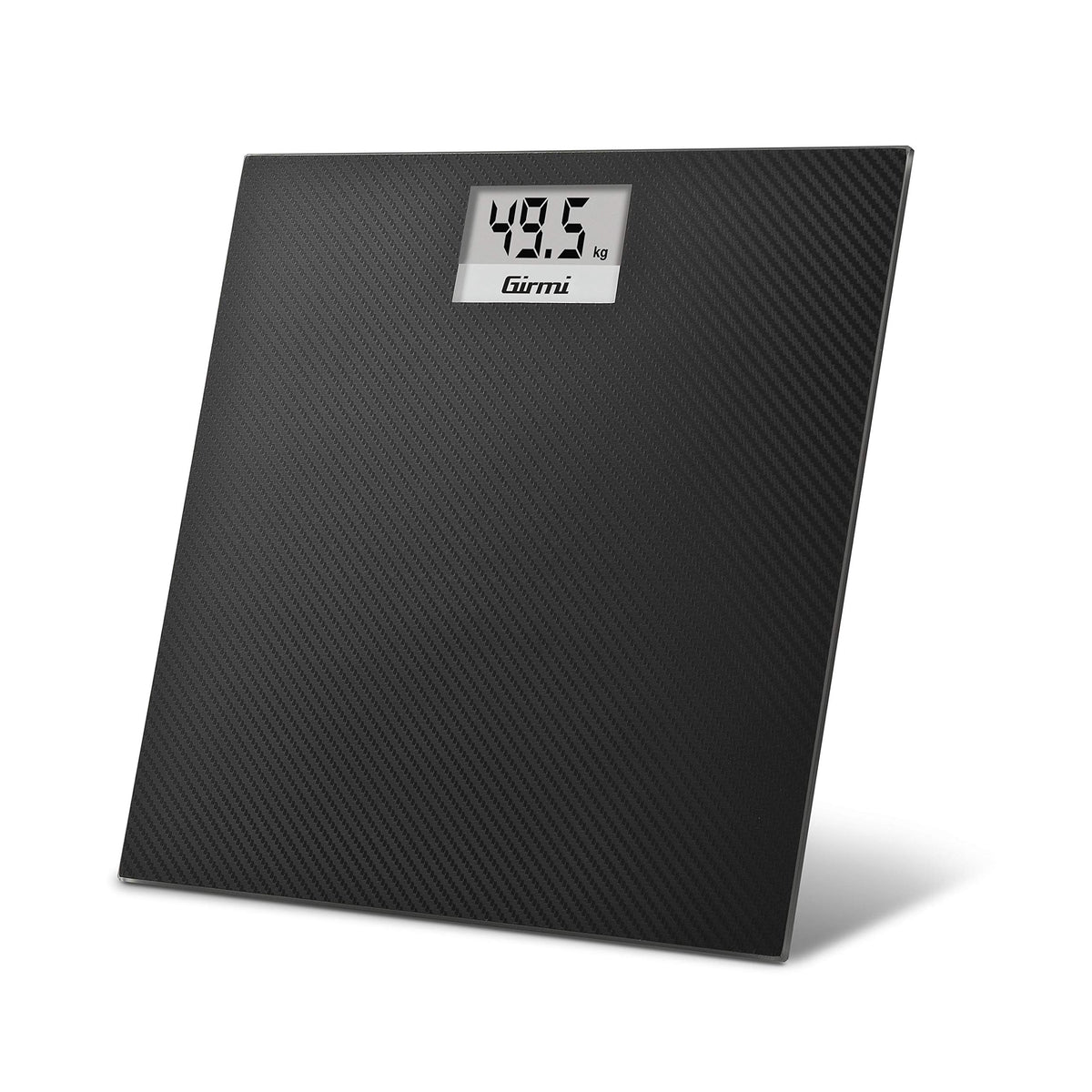 Girmi BP27 Bilancia Persona Vetro Effetto Carbonio Elettronica 100gr/150kg