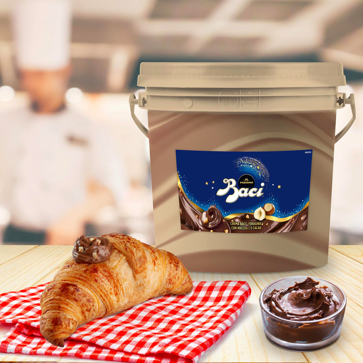 BACI PERUGINA PROFESSIONALE Crema Spalmabile con Granella di Nocciole, Secchiello 3kg