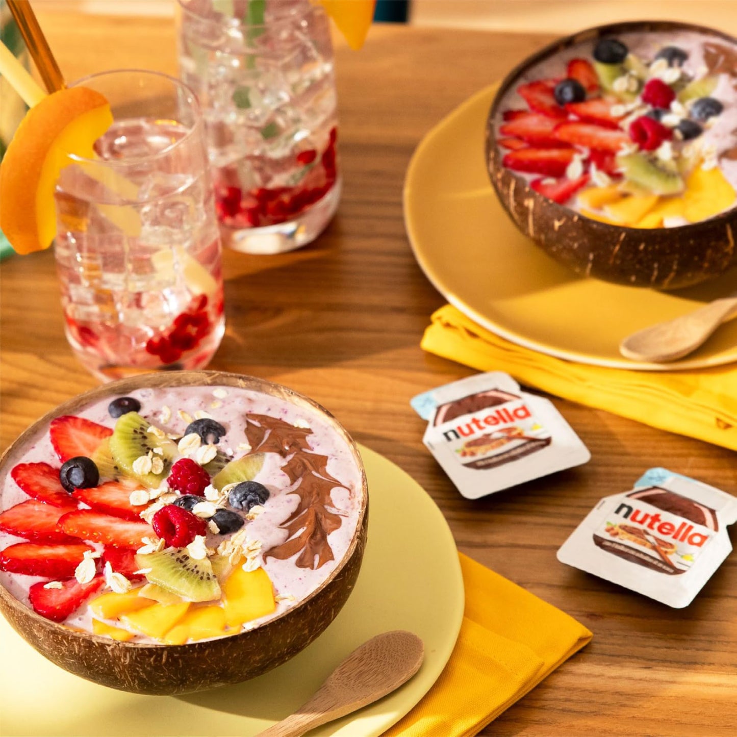 Nutella Monoporzione - Crema Spalmabile alle Nocciole e Cacao, Senza Glutine, Conservanti e Grassi Idrogenati, Ideale a Colazione, 6 Confezioni da 15 gr