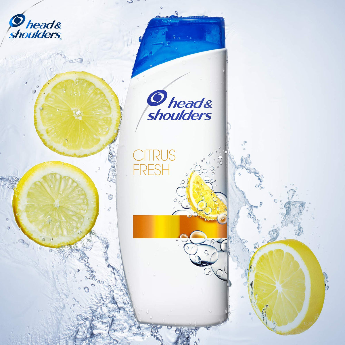 Head & Shoulders, Citrus Fresh Shampoo antiforfora, protezione a lunga durata dal prurito, per capelli grassi, profumi di agrumi, confezione da 3 x 500 ml