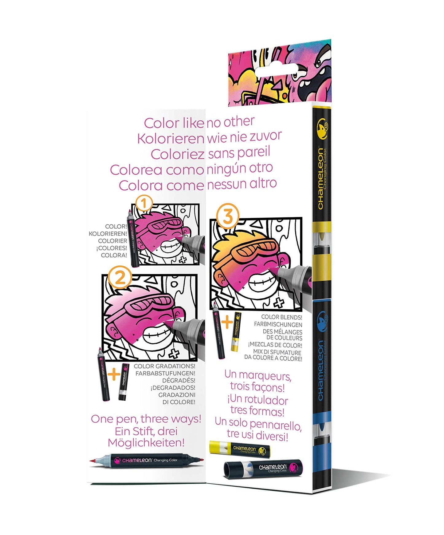 Chameleon Kit Introduttivo - Starterset, Introductory Kit - 3 Pen + 2 Color Top