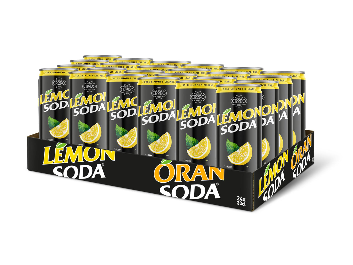 Lemonsoda | Bevanda Gassata al Limone, L'originale Limonata Italiana  33 cl (Confezione da 24)
