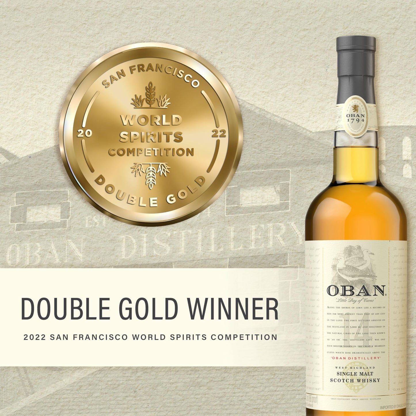 Oban 14 Anni Single Malt Scotch Whisky con Astuccio - 700 ml