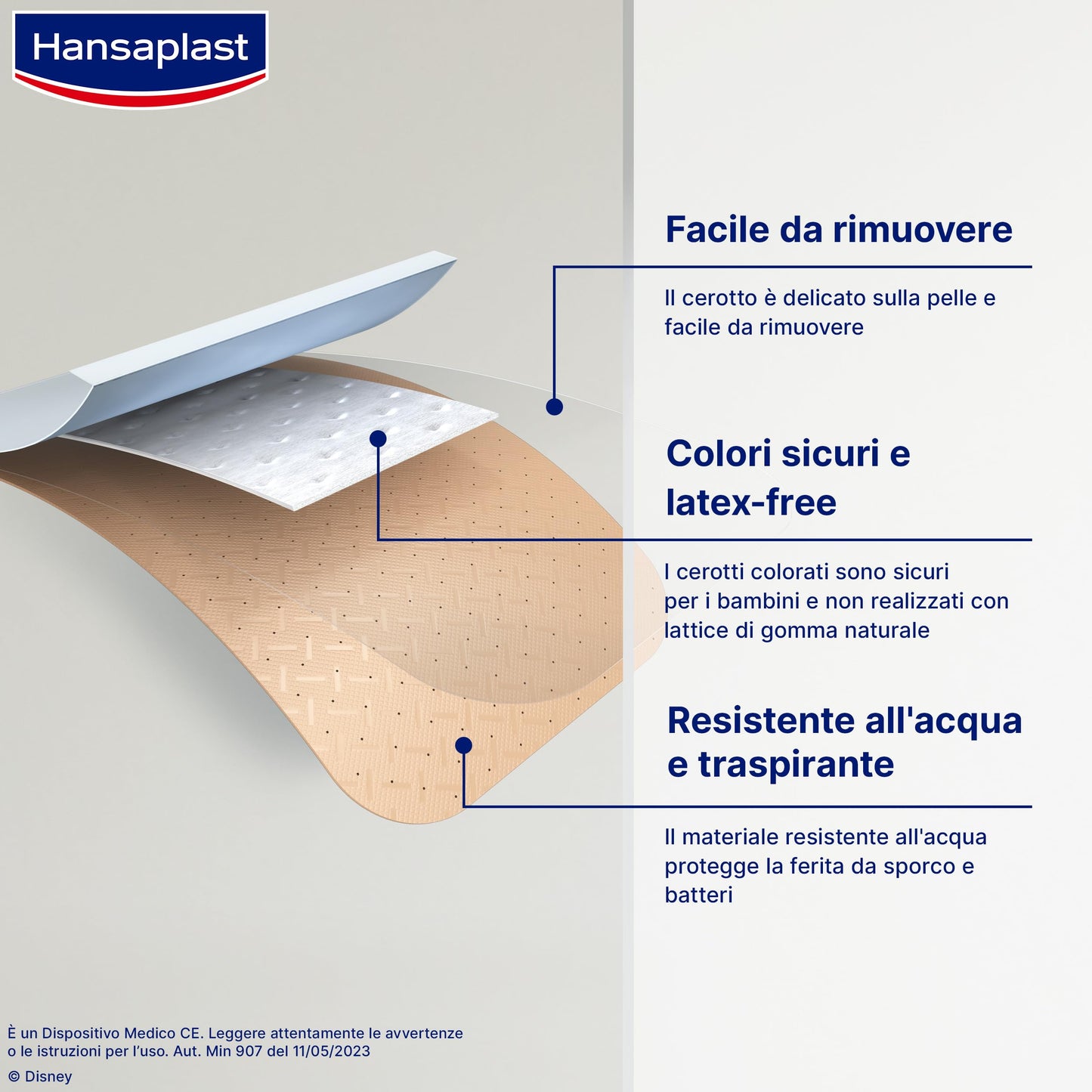 Hansaplast Cerotti FROZEN 2, Cerotti bambini con Anna, Elsa e Olaf, Cerotti impermeabili delicati sulla pelle e facili da rimuovere, 1 confezione da 20 pezzi in 2 formati