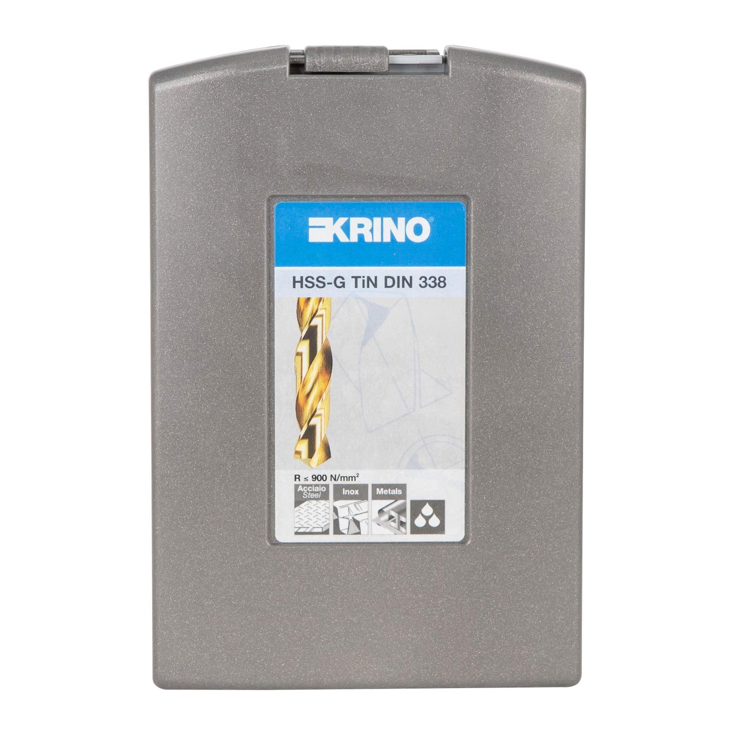 Krino 01170301 - HSS-G TiN Set Punte Rettificate Rivestite in Titanio Per Acciaio - 19 Pezzi