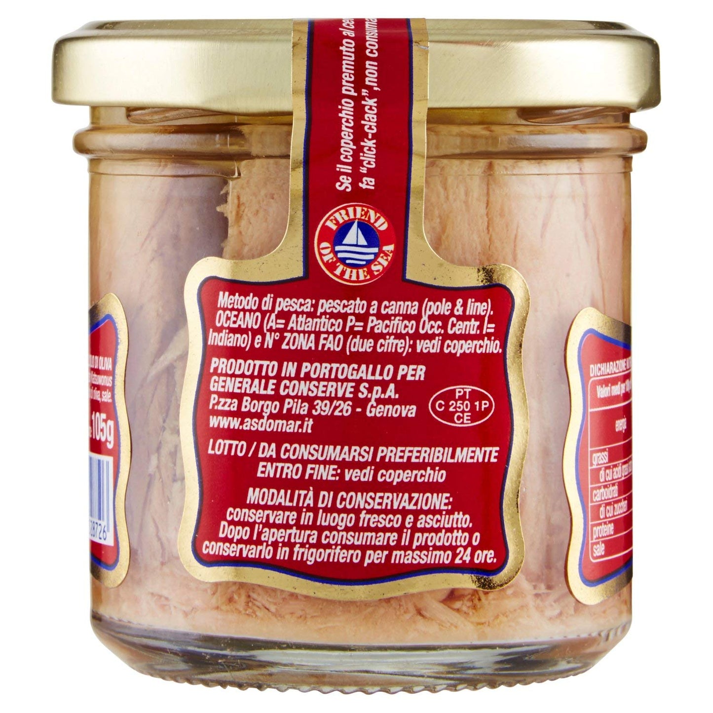 Asdomar Filetti di Tonno all'Olio di Oliva, 150g