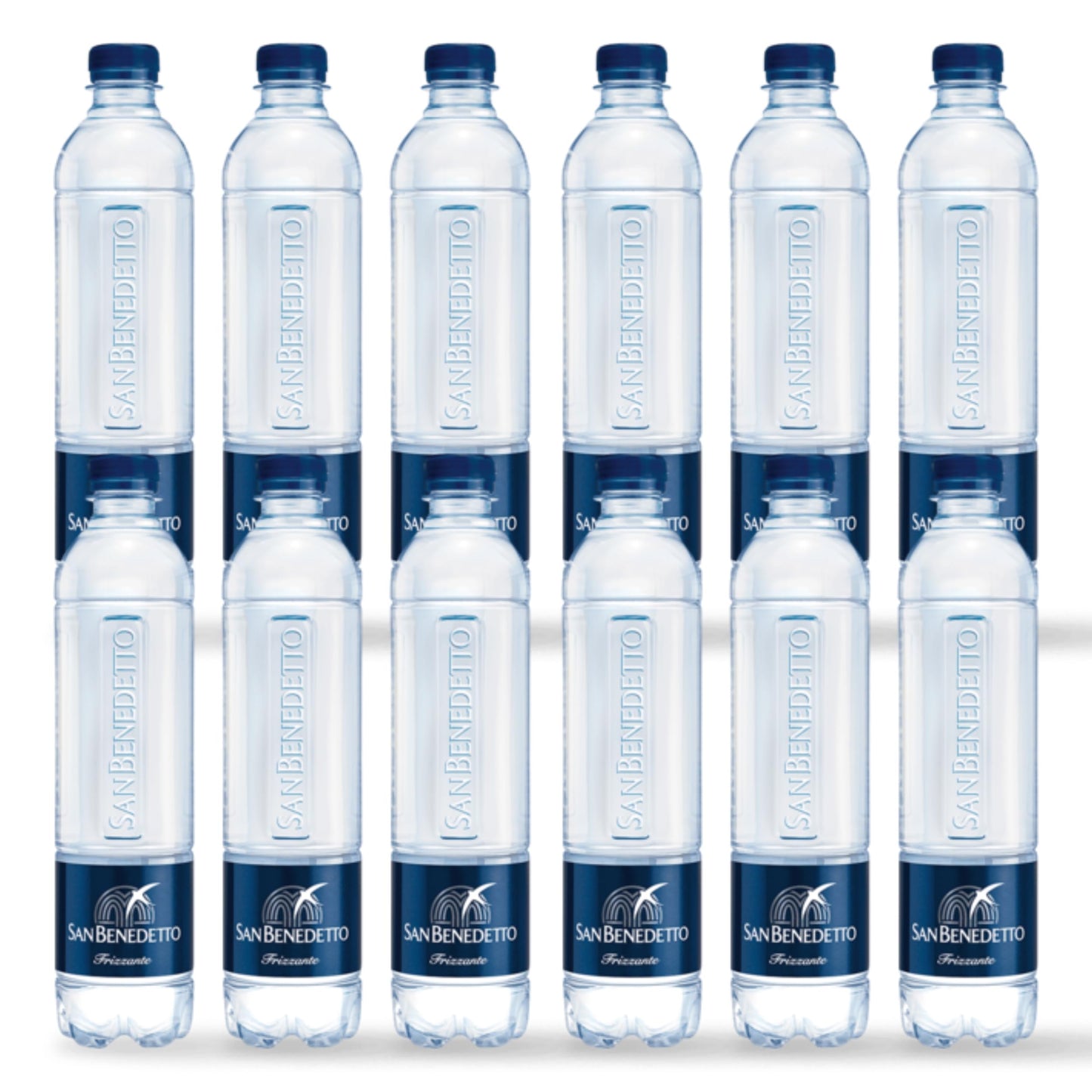 Acqua San Benedetto Mini Tower Frizzante 50cl x 24 | Acqua Minerale Frizzante Mini Tower Icon Fonte Benedicta | Confezione da 24 Bottiglie di PET da 500ml