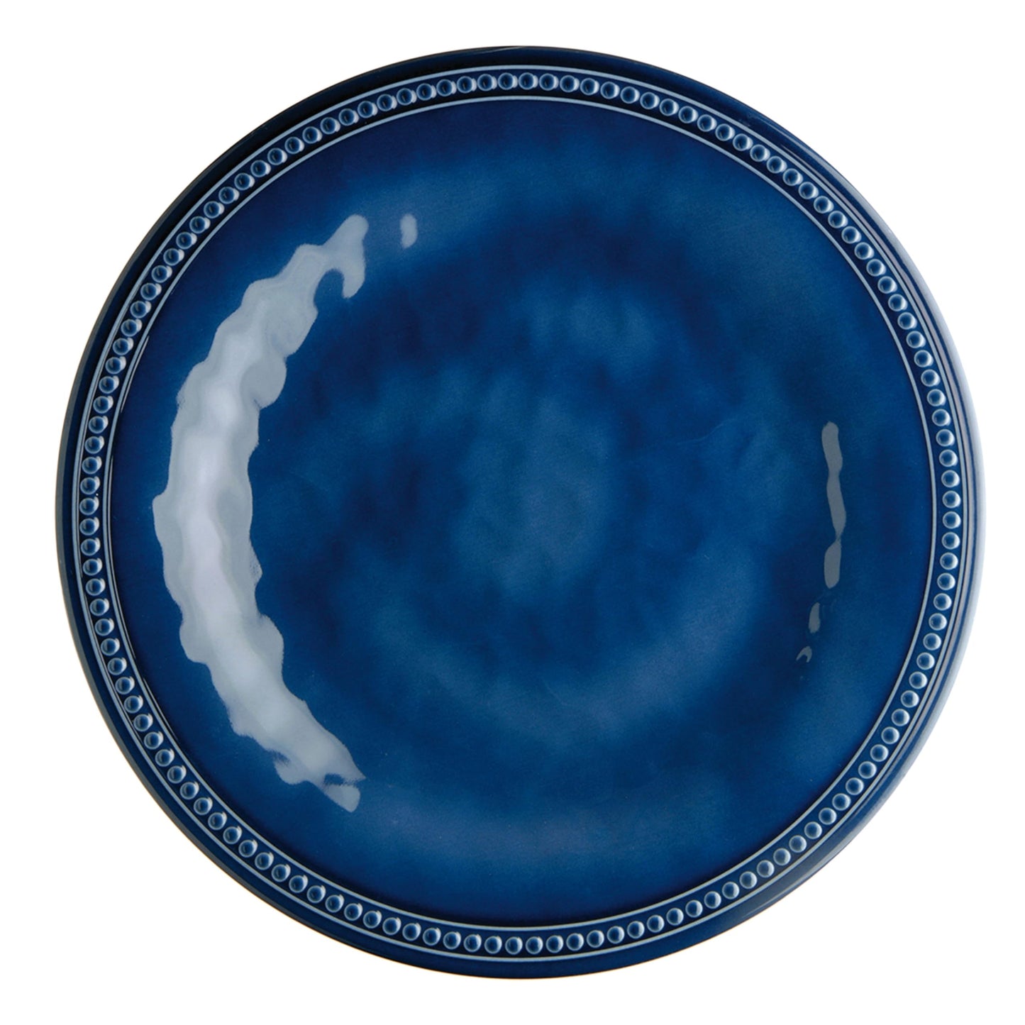 Overstock Blue Melamine Harmony Collection - Set di 6 piatti piani