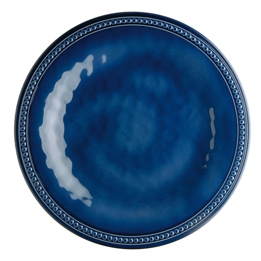 Overstock Blue Melamine Harmony Collection - Set di 6 piatti piani