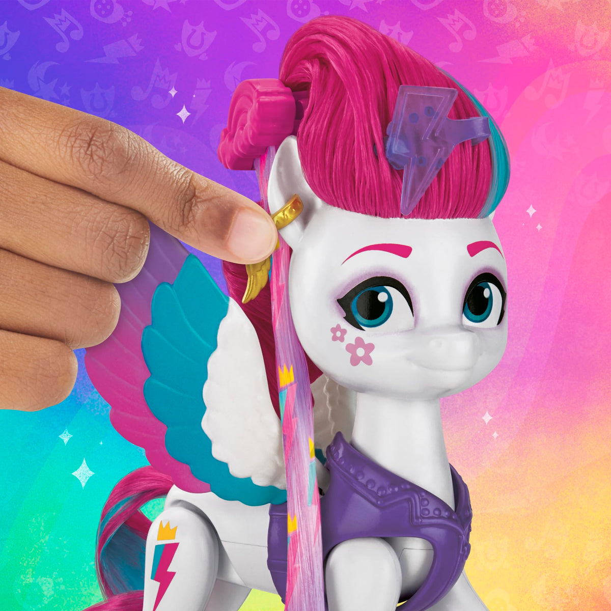 My Little Pony Zipp Storm Look alla moda, statuetta alla moda con accessori