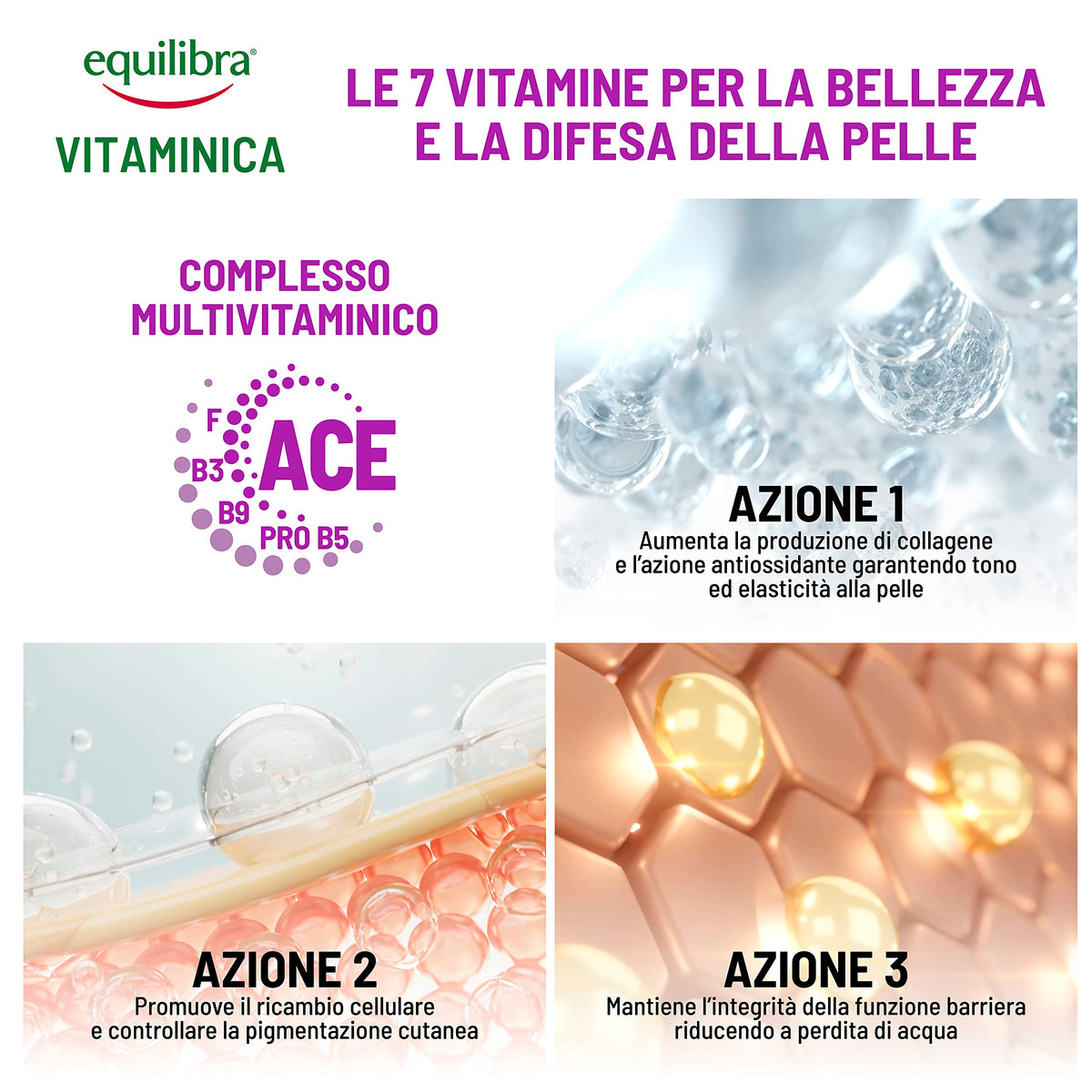Equilibra Viso, Vitaminica, Contorno Occhi Levigante,con Complesso Multivitaminico, Acido Ialuronico, Caffeina, Burro Pistacchio, Azione Levigante, Contrasta Borse e Occhiaie,15 ml