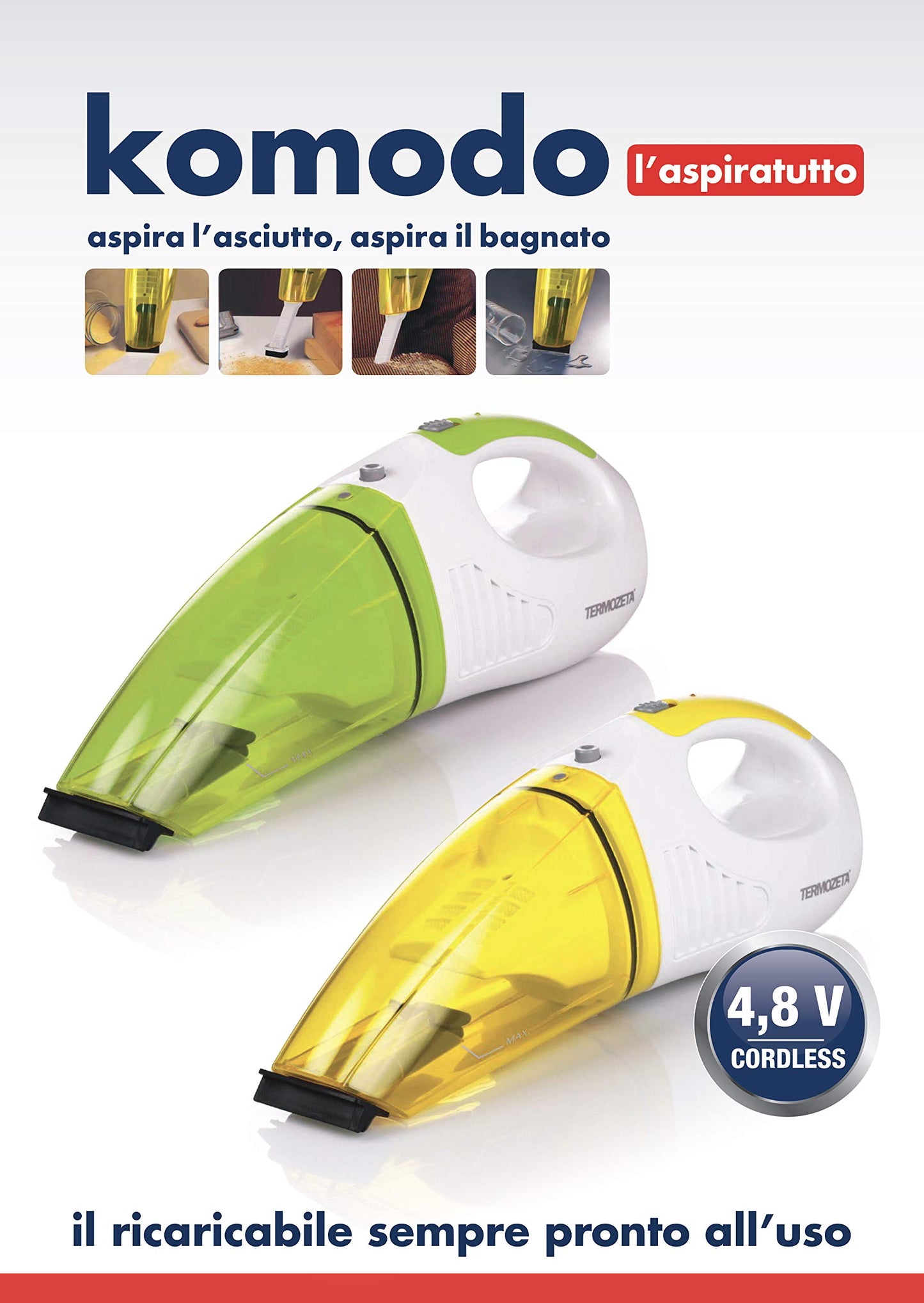 Termozeta 72368 g senza sacchetto Trasparente, Bianco, Giallo aspiratore portatile