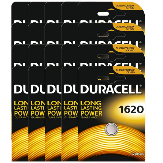 20x Duracell CR1620 DL1620 ECR1620 3V Lithium Button Battery Coin Cell Batteries