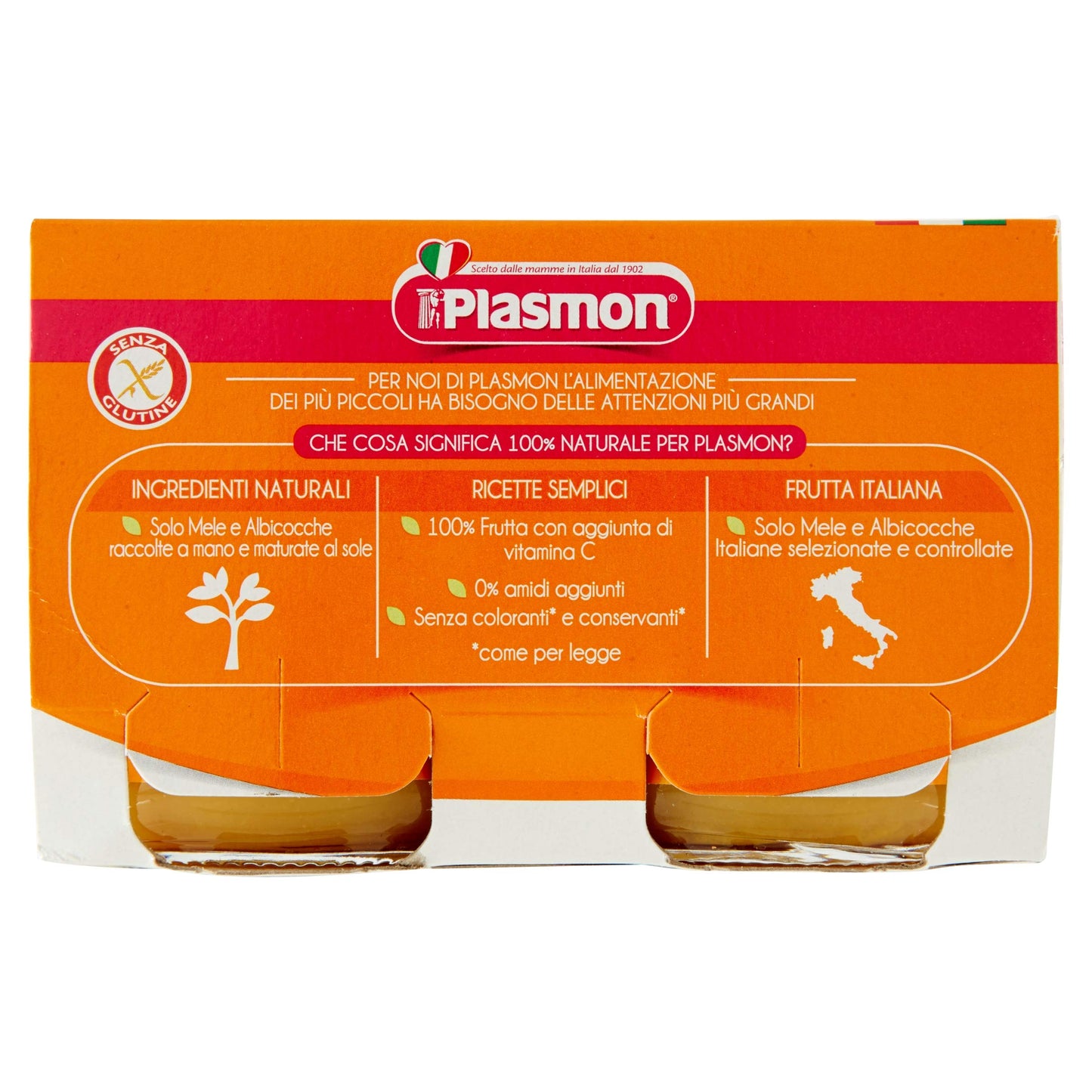 Plasmon Omogeneizzato Mela e Albicocca 2x104g