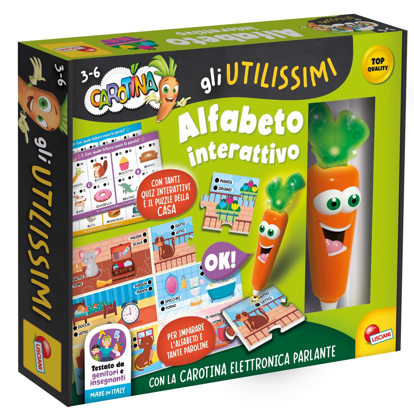 Liscianigiochi - Carotina Gli Utilissimi Penna Parlante Alfabeto Interattivo