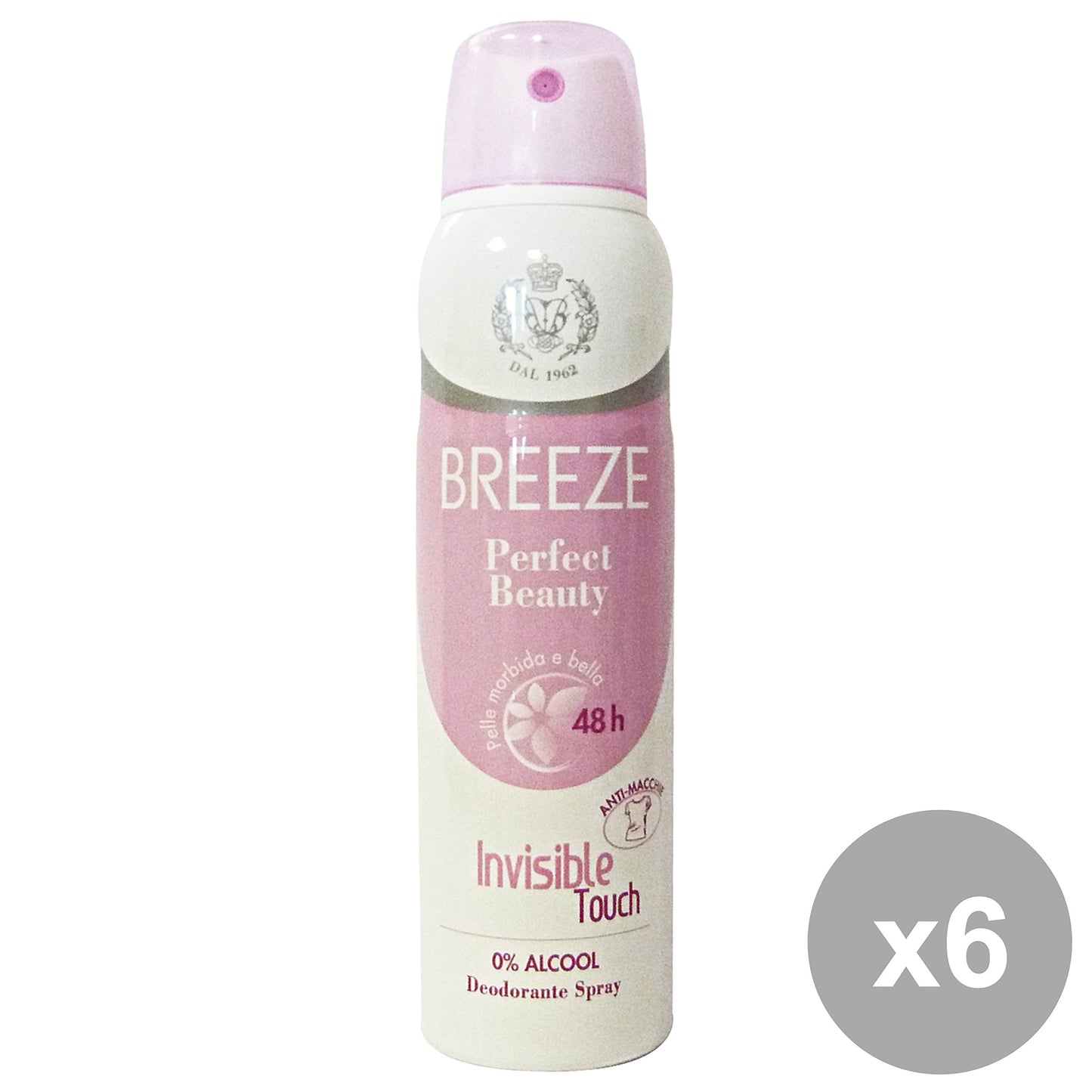 BREEZE Set 6 Deodorante Spray Perfect Beauty 150 Ml. Cura Del Corpo