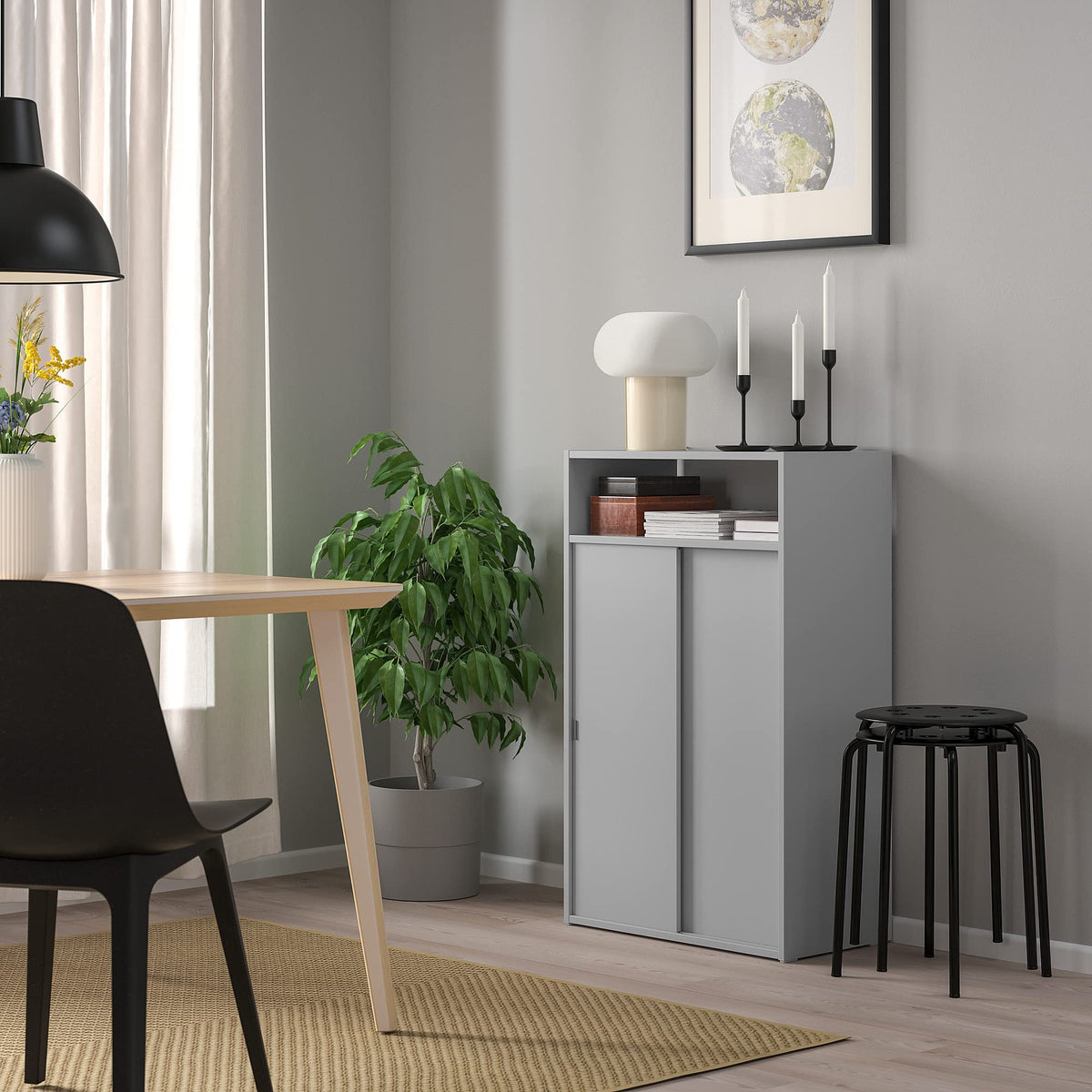 IKEA SPIKSMED Armadietto, 60x96 cm, Grigio Chiaro