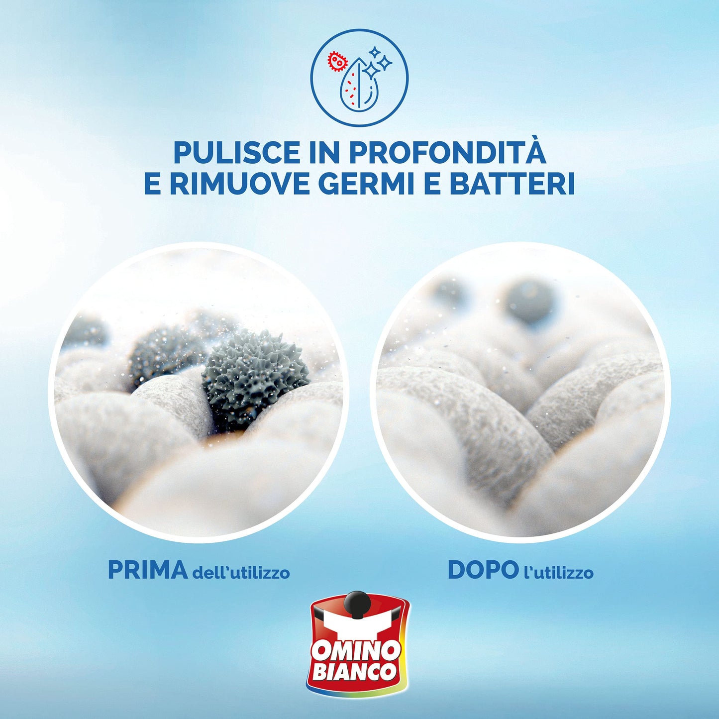 Omino Bianco - Detersivo Lavatrice Igienizzante Liquido, 90 Lavaggi, Igienizza i Capi e Rimuove Germi e Batteri, Formato Convenienza, 1500 ml x 3 Confezioni