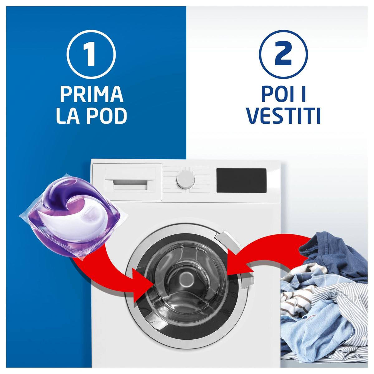 Dash Pods Detersivo In Capsule, 30 Lavaggi, Ambra, Rimuove le Macchie, Igienizza, Dona Freschezza, Brillantezza Per I Capi