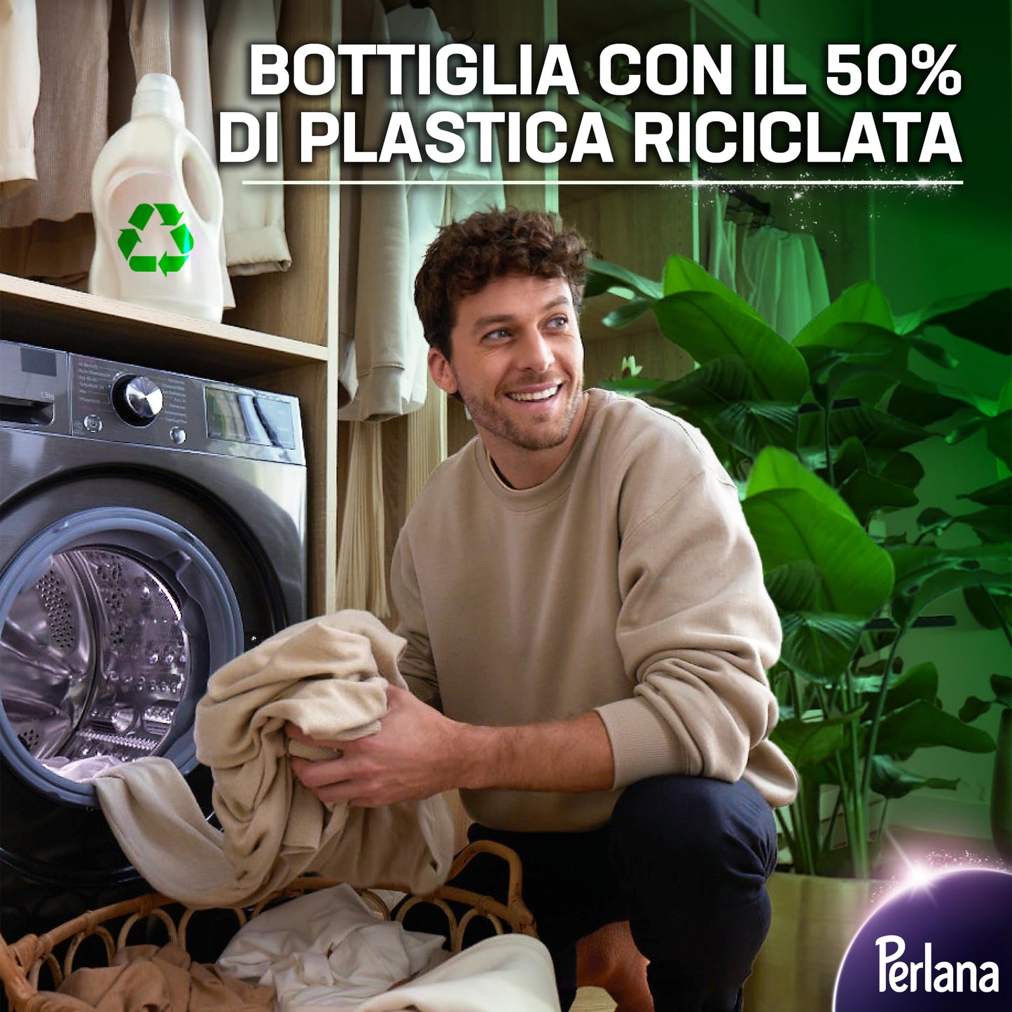 Perlana Detersivo per Chiari e Bianchi (28 lavaggi), Detersivo lavatrice liquido per tutti i capi chiari e bianchi, Detersivo bucato anti-ingrigimento che rinnova le fibre e ravviva i colori
