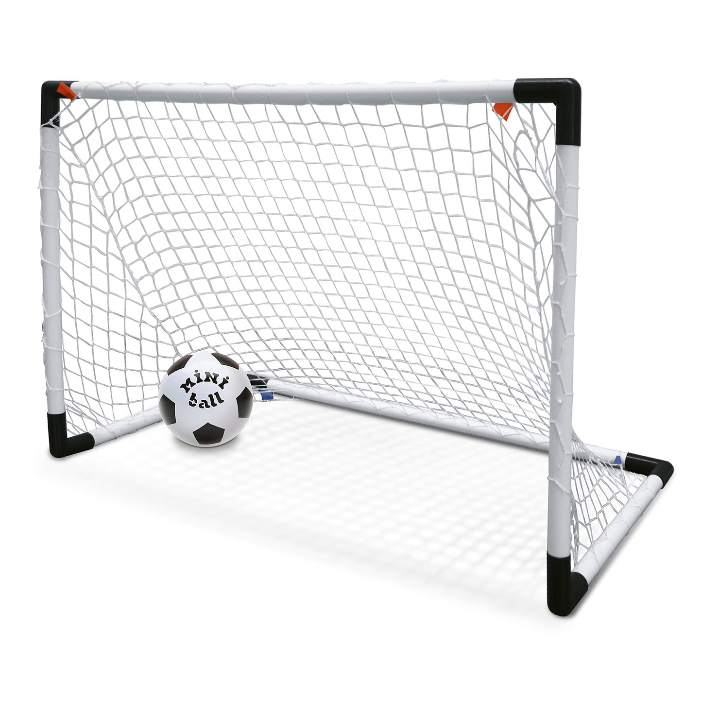 Mondo Toys - Goal Post Mini - Set 1 Porta da Calcio per Bambini con Rete - Pallone Mini Ball INCLUSO - colore bianco / nero - 18017