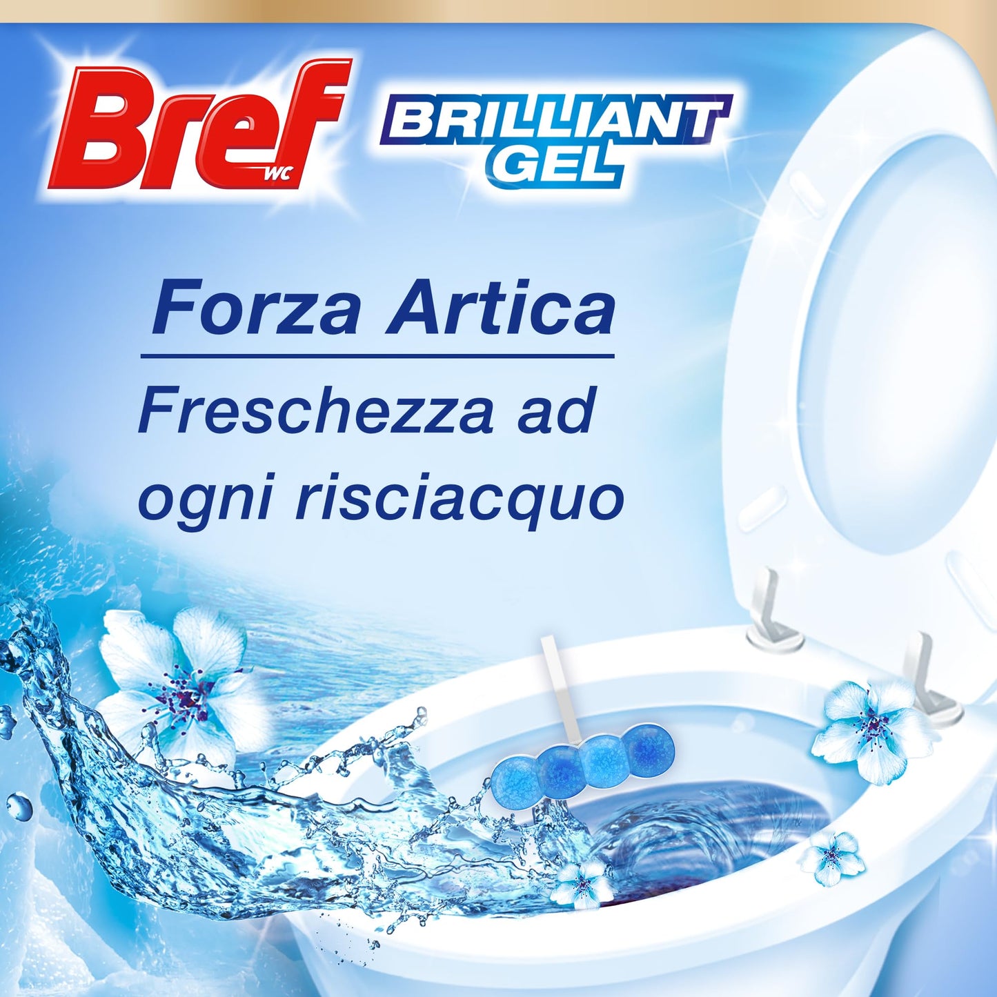 Bref Brilliant WC Forza Artica, 7 Confezioni