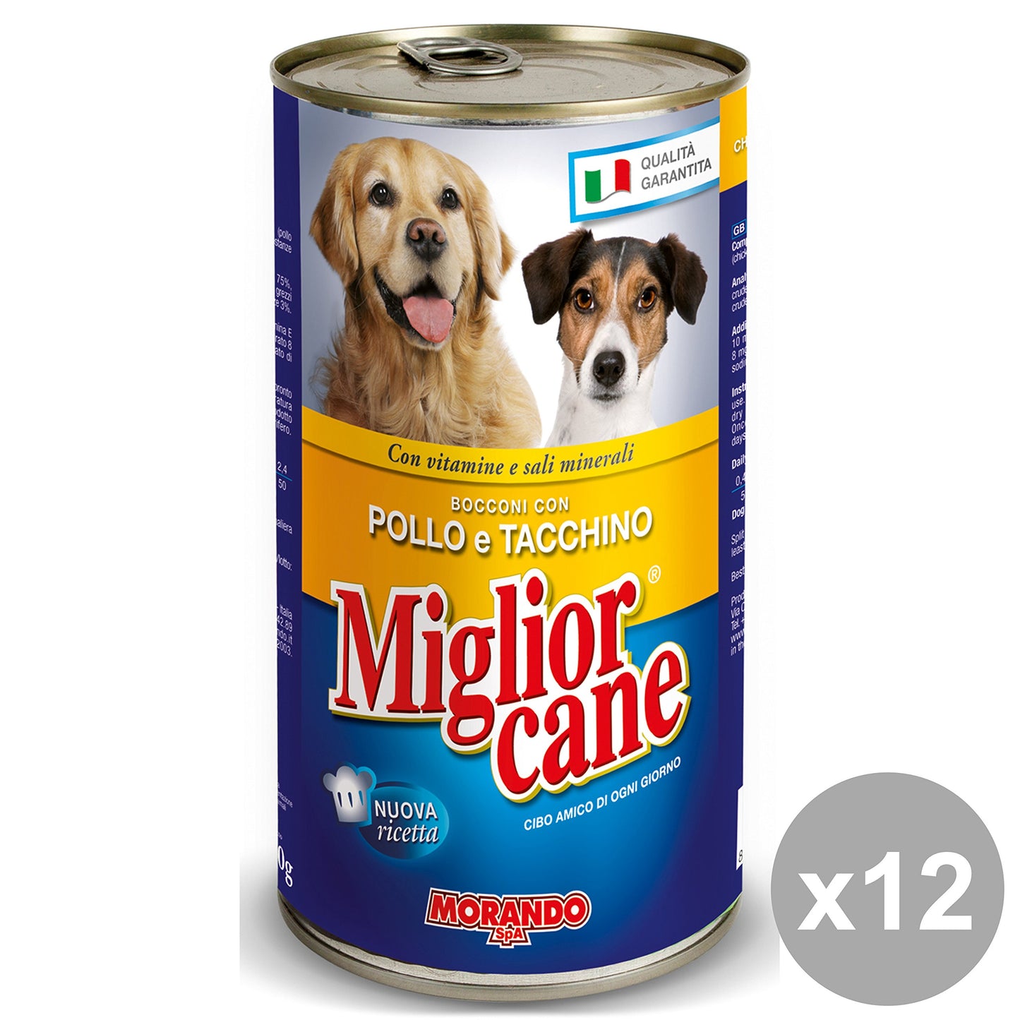 MIGLIOR CANE Set 12 1250 Gr. Bocconcini Pollo-tacchino Cibo Per Animali