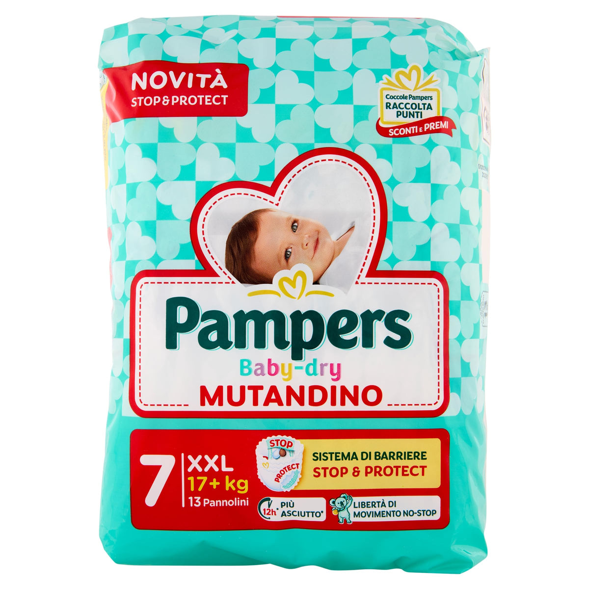 Pampers Baby Dry MUTANDINO XXL TG. 7 17+ KG 13 pannolini