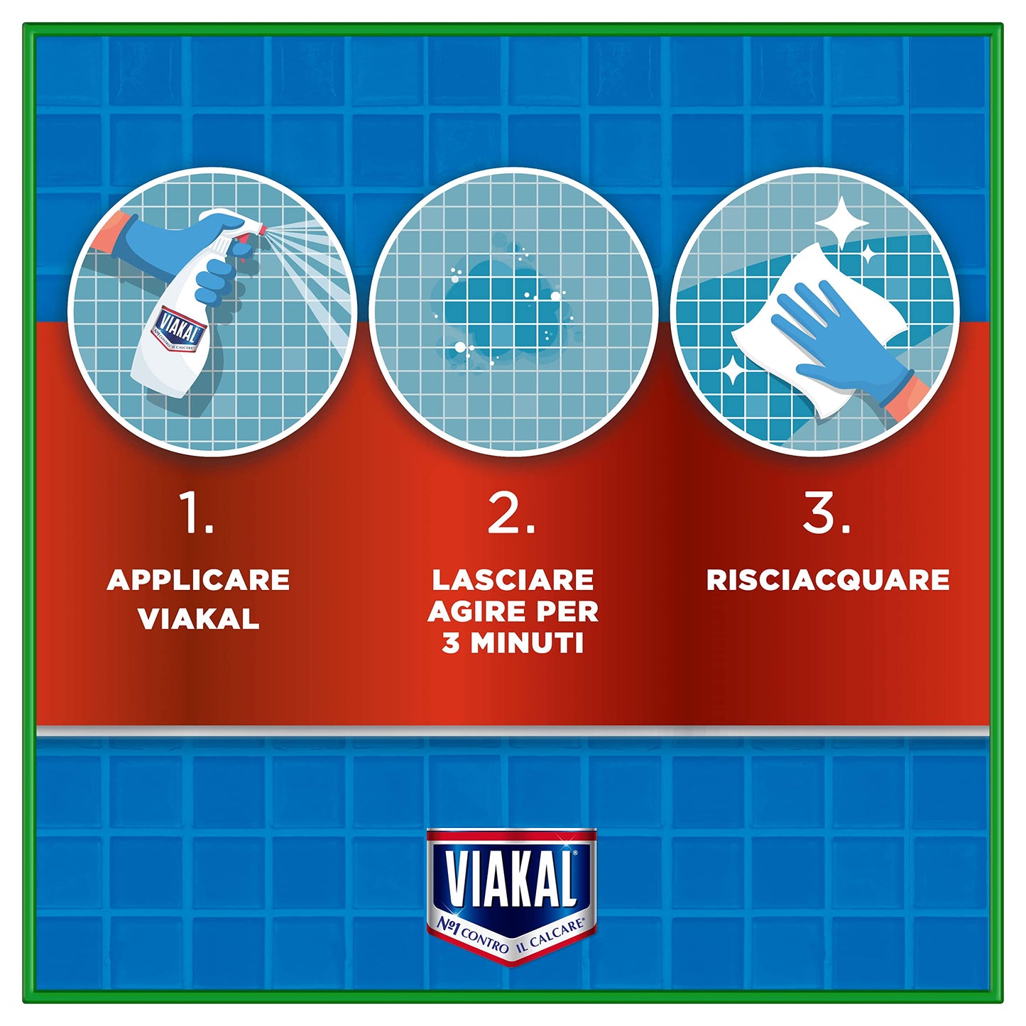 Viakal Anticalcare Detersivo Spray Bagno Fresco Profumo, con Tecnologia Anti-goccia, per un Bagno Pulito e Profumato, 100% di Plastica Riciclata, 2 x 670 ml