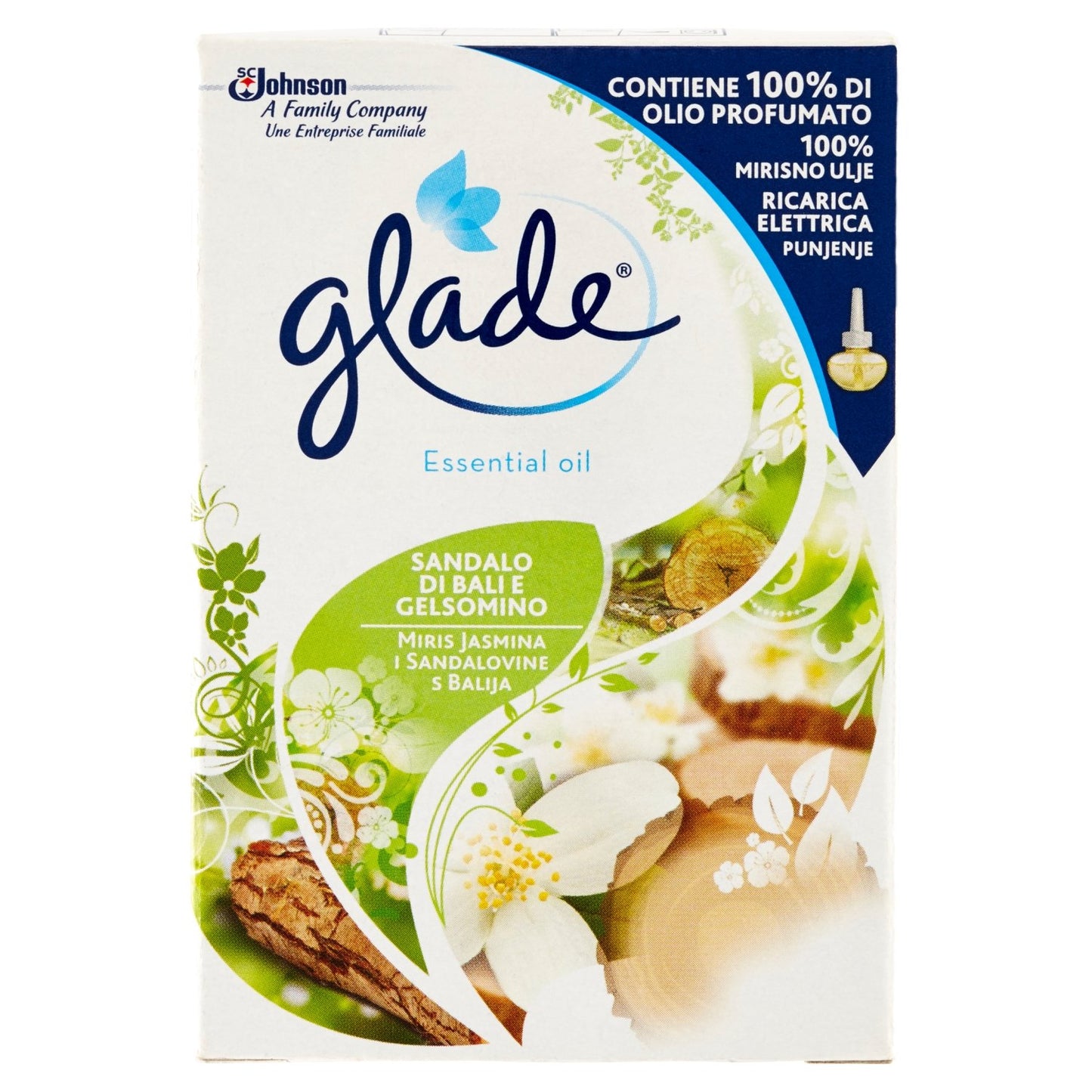 Glade - Deodorante per l'ambiente, Ricarica Elettrica, Sandalo-Lavanda-Relaxing - ML20, flagranze assortite