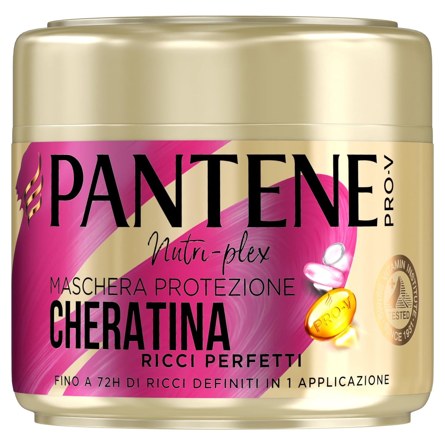 Pantene Pro-V Maschera Capelli, Protezione Cheratina, Ricci Perfetti, Fino A 72h Di Ricci Definiti In 1 Applicazione Per Ricci Crespi, Ribelli, 300 ml