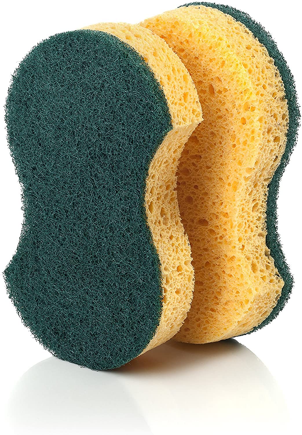 Spontex Frotaspon - Set di 2 pastiglie di fibra di cellulosa e del sistema di arresto grasso, colore verde