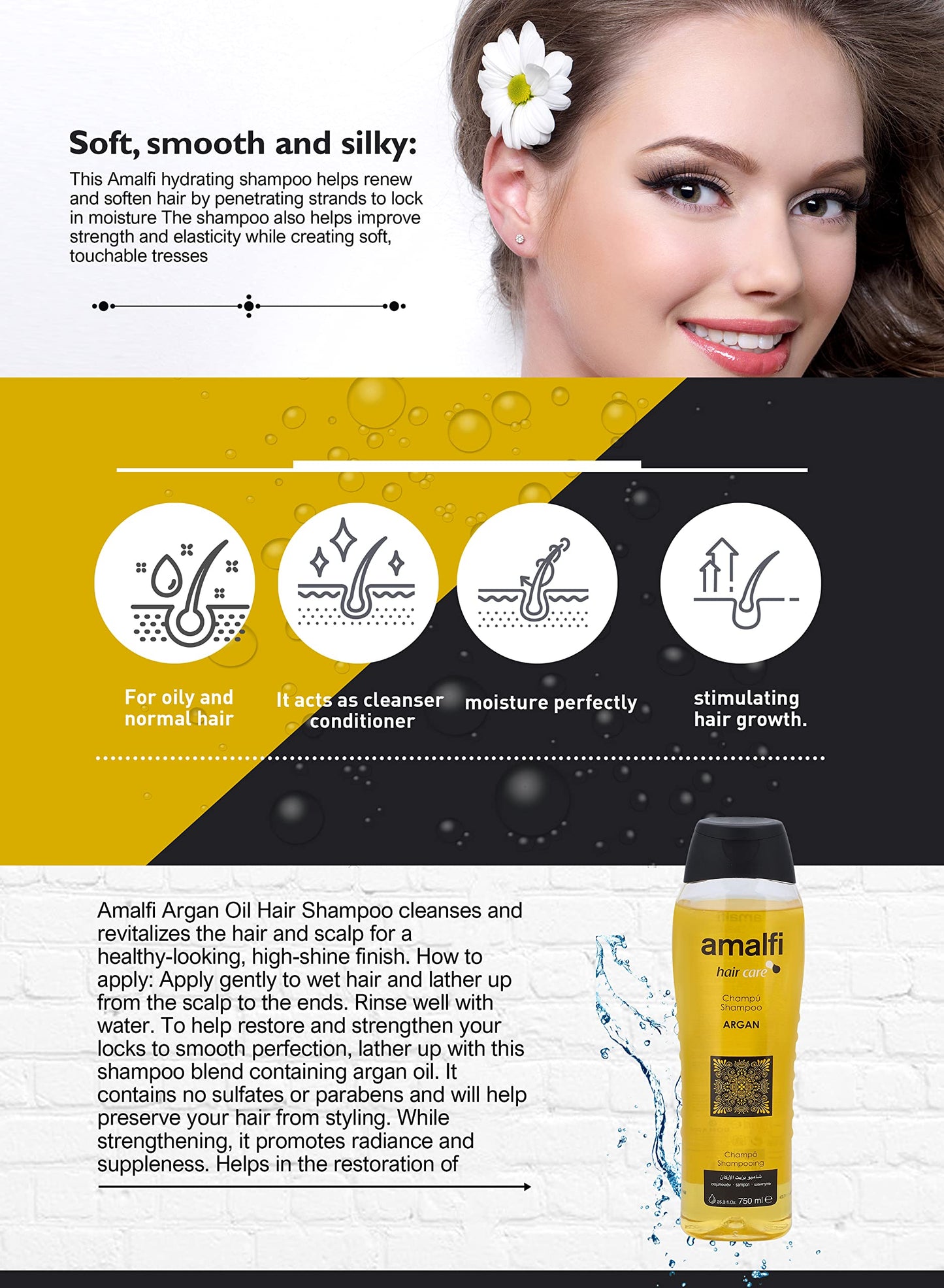 SHAMPOO ARGAN 750 ML AMALFI