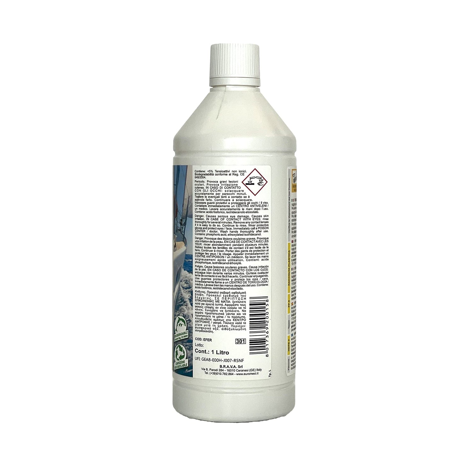 Euromeci Ferrotone, Disincrostante disossidante per imbarcazioni, 1.000 ml