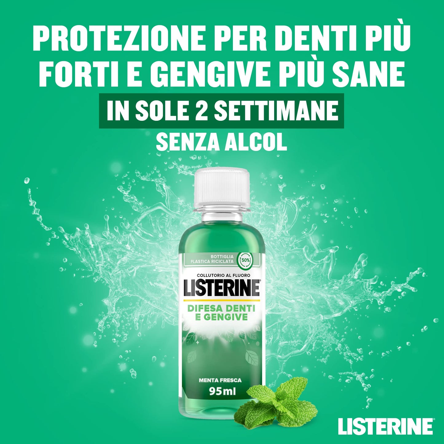 Listerine Colluttorio, Difesa Denti e Gengive, 12 x 95ml